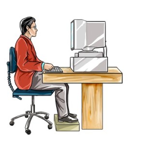 man working with computer